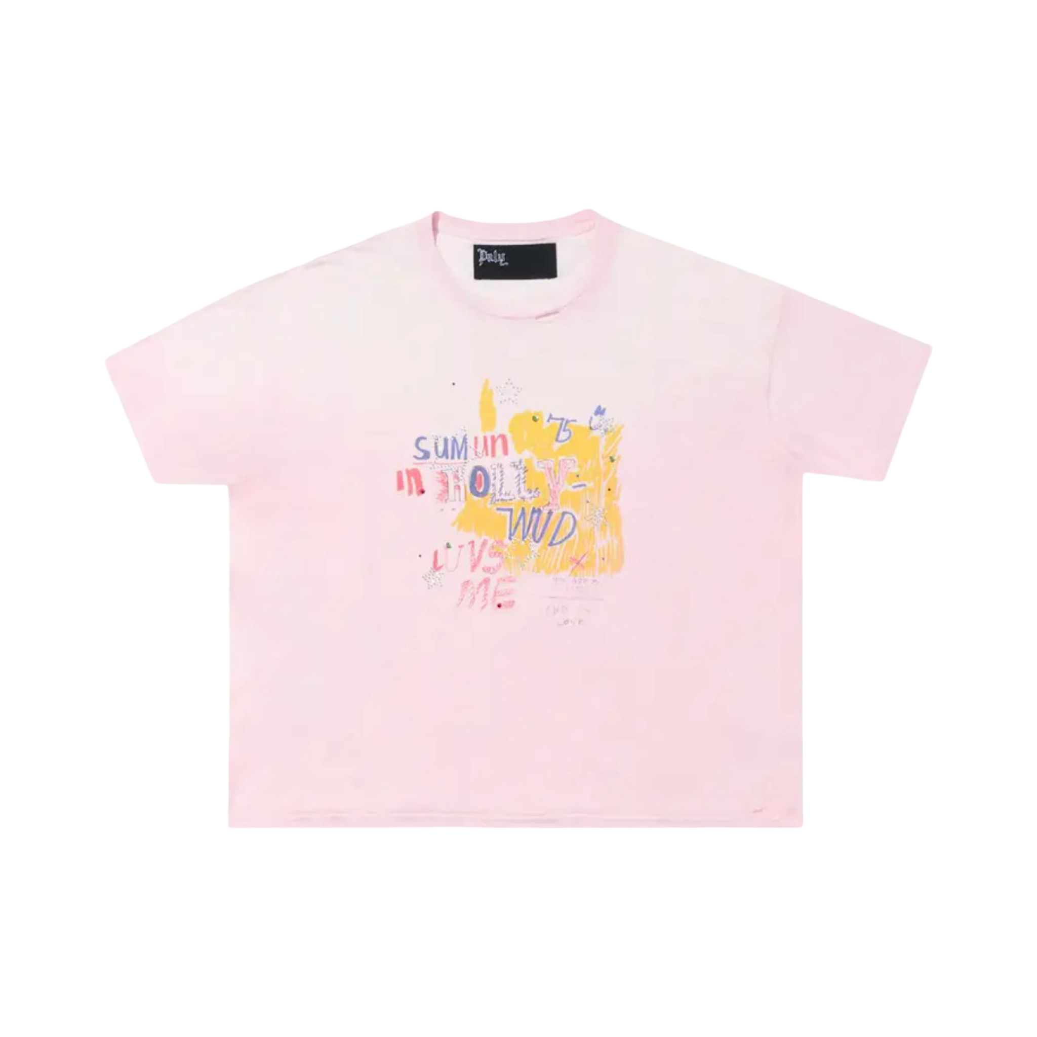Paly Hollywood Sum 1 In Hollywud Luvs Me Tee Pink