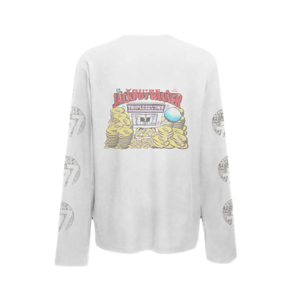 Triple Sevens Lucky Kiss Longsleeve White