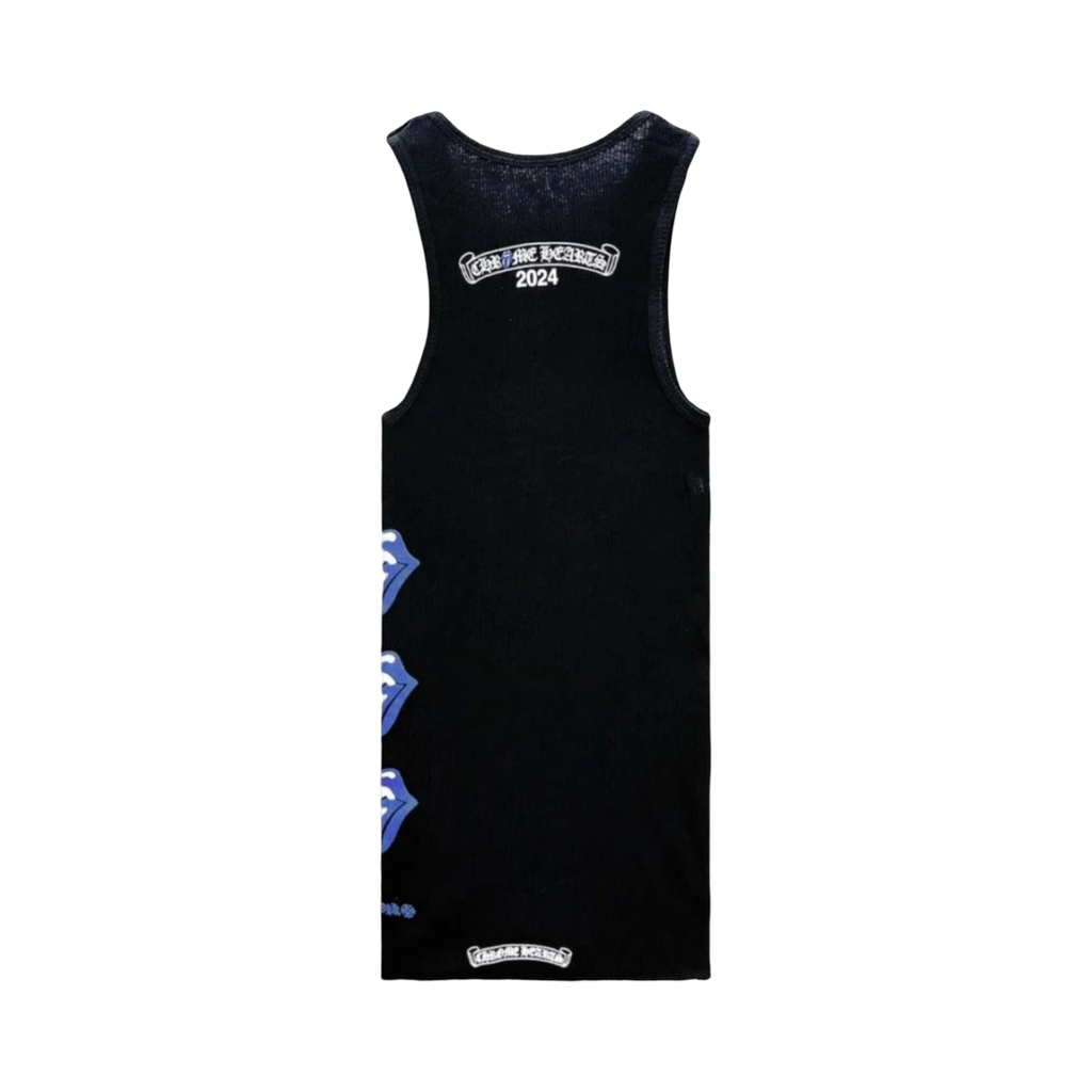 Chrome Hearts Rolling Stones Lips Tank Top Black/Blue