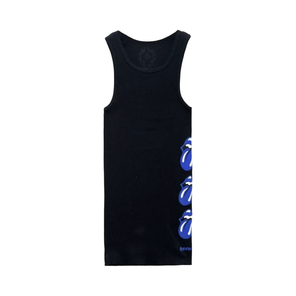 Chrome Hearts Rolling Stones Lips Tank Top Black/Blue