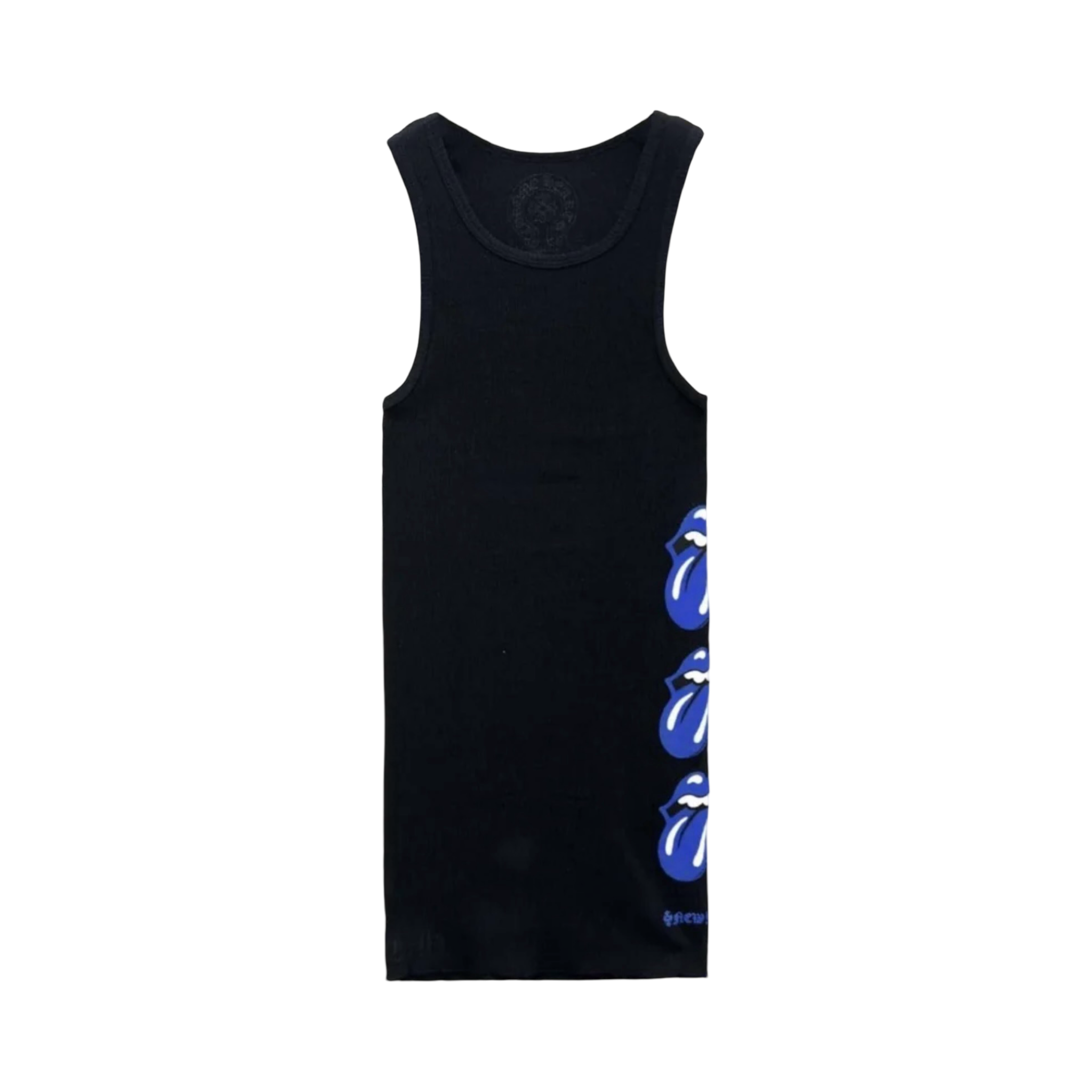 Chrome Hearts Rolling Stones Lips Tank Top Black/Blue