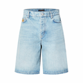 Louis Vuitton Icons Washed Indigo Shorts