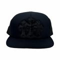 Chrome Hearts Black Calf Hair Triple Cross Trucker
