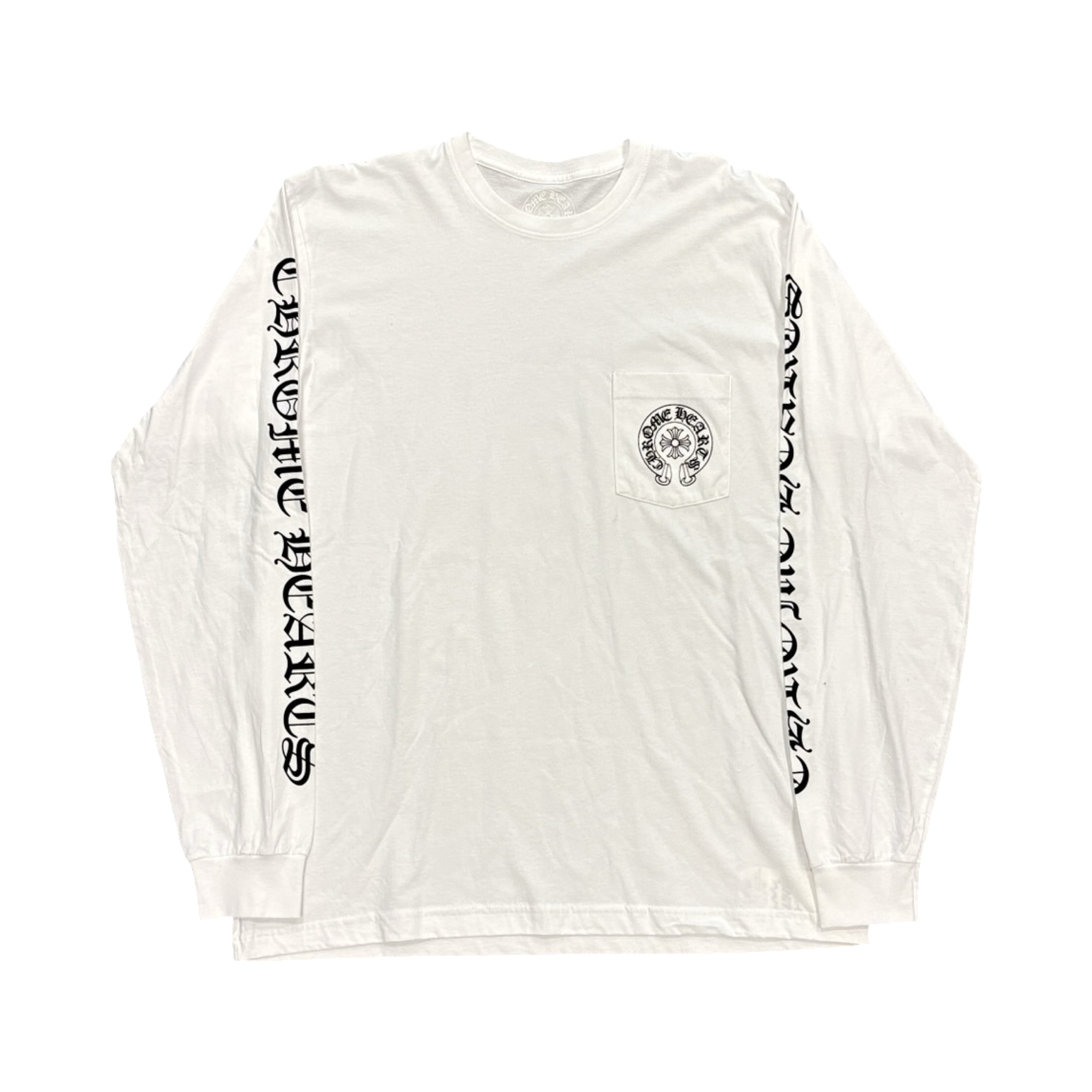 Chrome Hearts Horseshoe Logo Pocket Longsleeve White