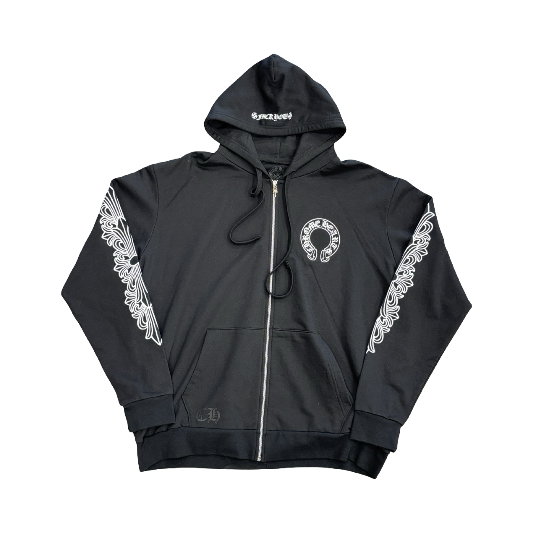 Chrome Hearts Floral Fuck You  Zip Up  Black