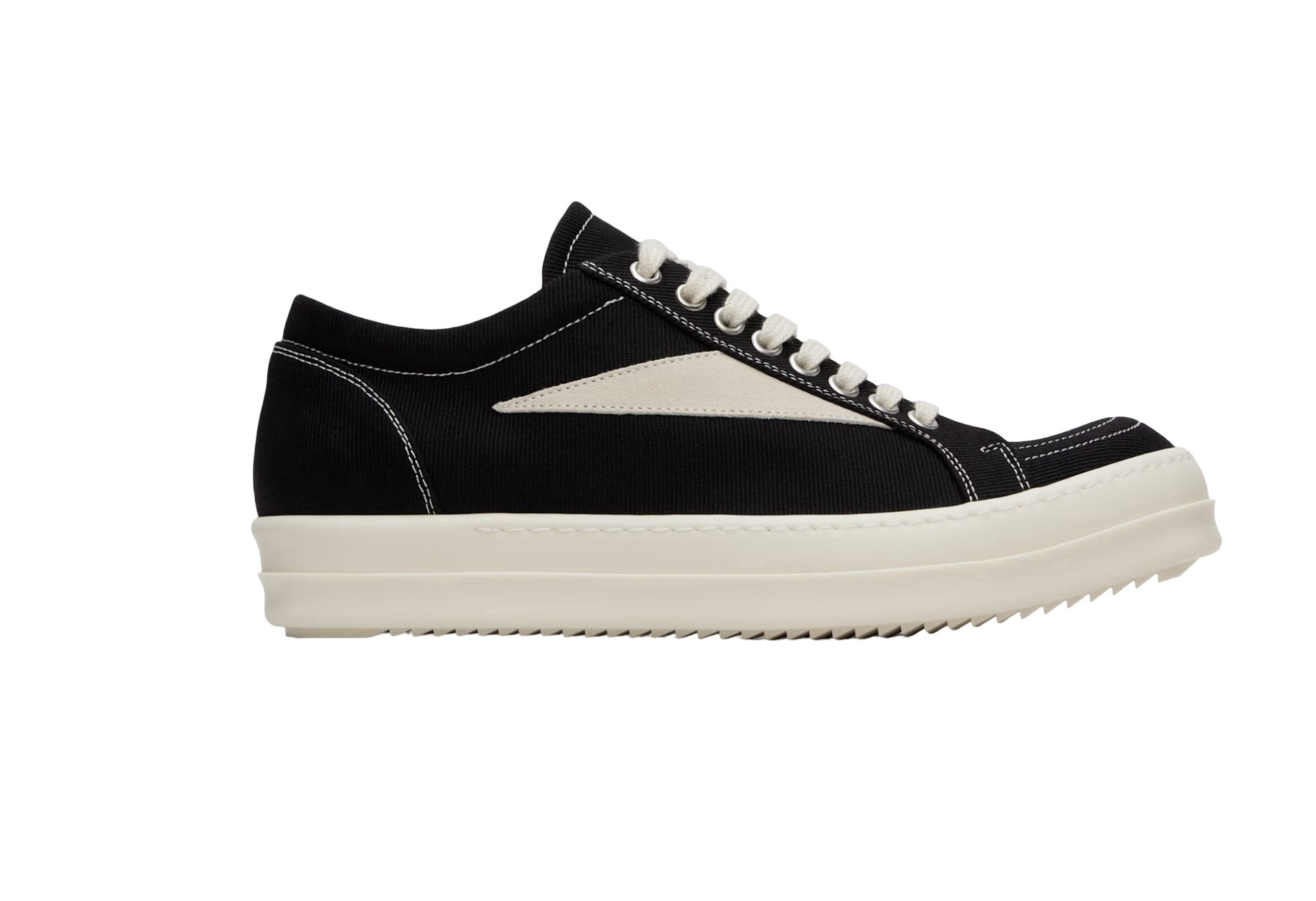 Rick Owens DRKSHDW Canvas Vintage Sneaks Black/Milk