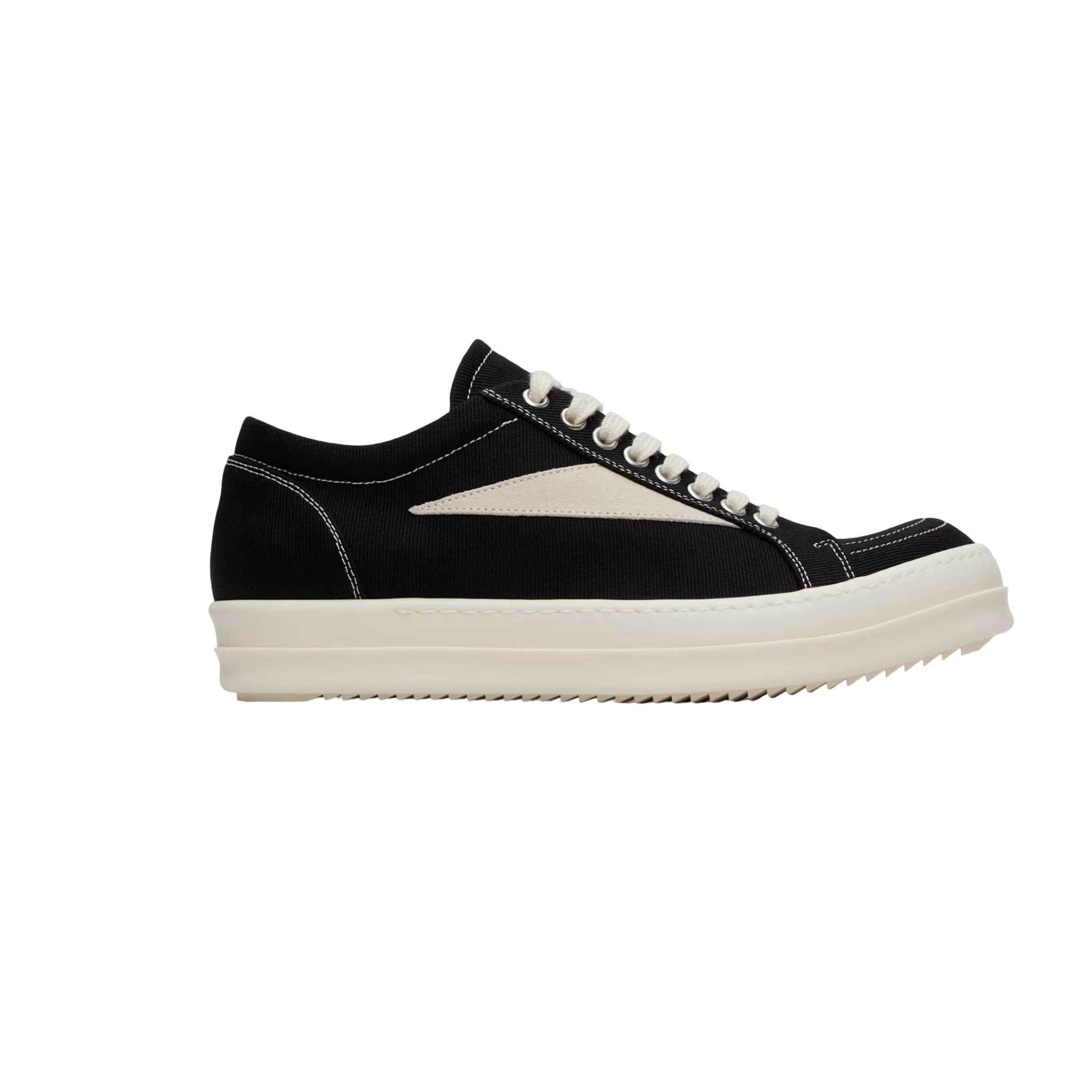 Rick Owens DRKSHDW Canvas Vintage Sneaks Black/Milk