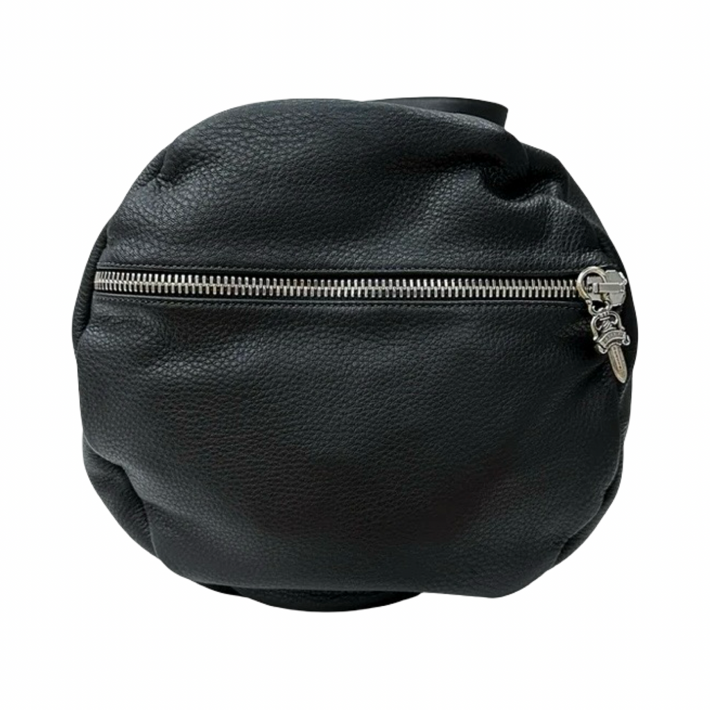 Chrome Hearts Silver Embellished Fleur Patch Leather Duffle