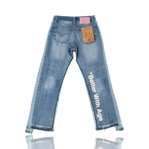 *Better With Age Baggy Jawn Denim Pants Blue