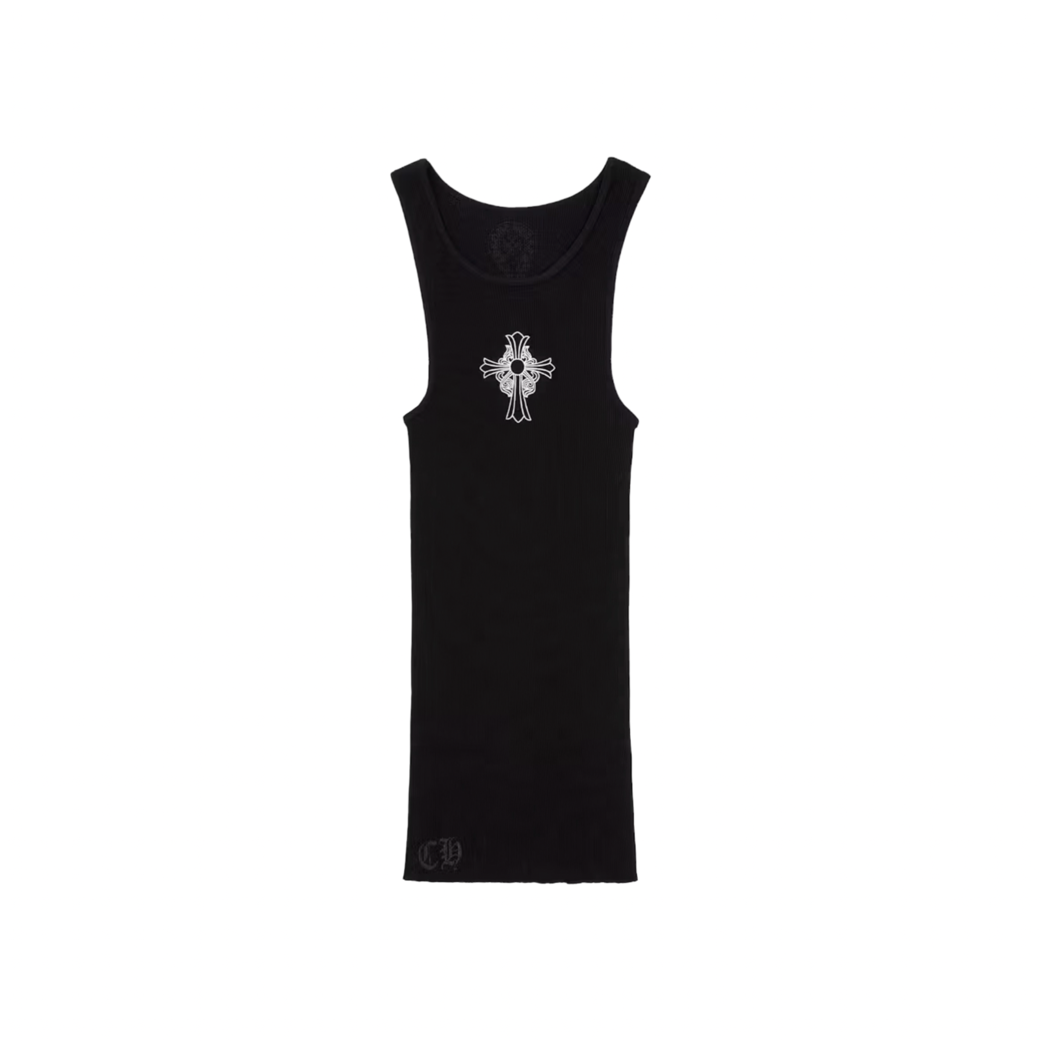 Chrome Hearts Hairy Cross Ribbed Tank Black