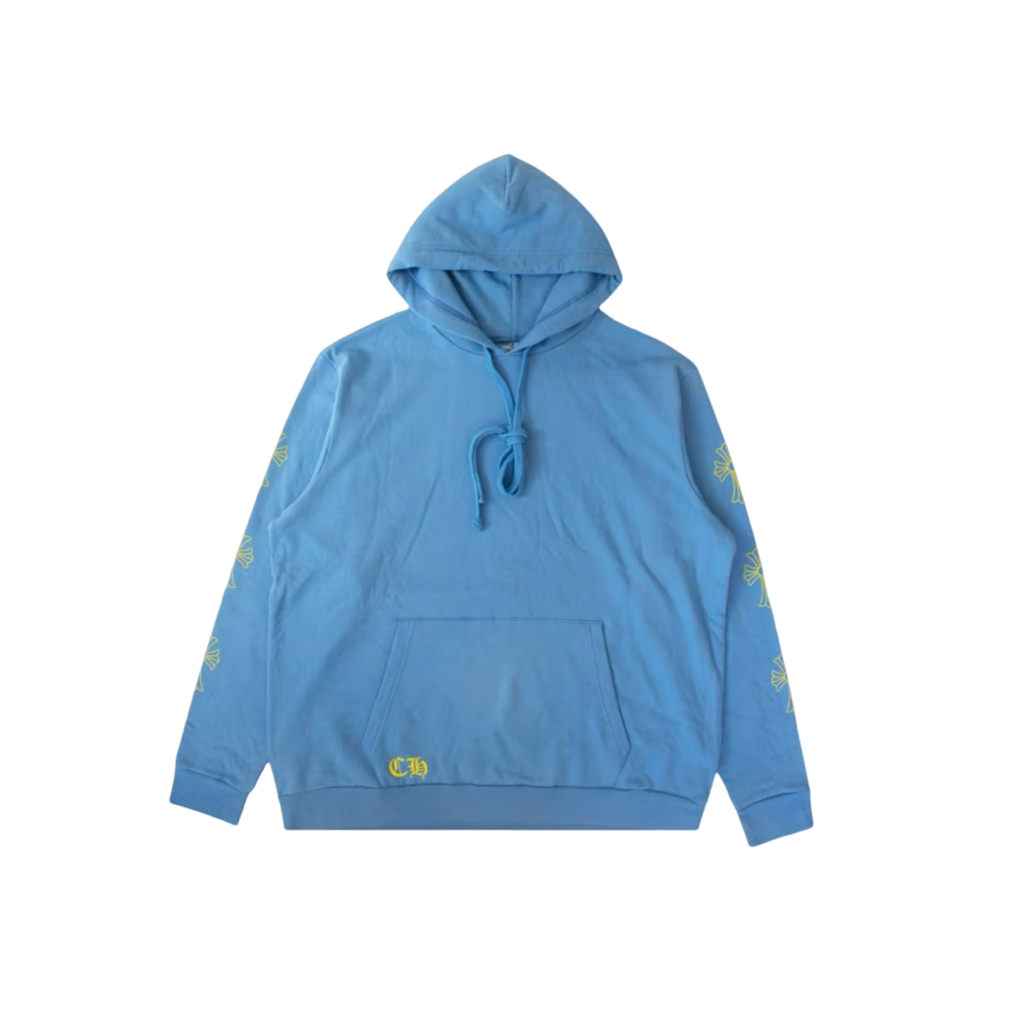 Chrome Hearts Drake CLB Girls Love Chrome Hoodie Blue/Yellow