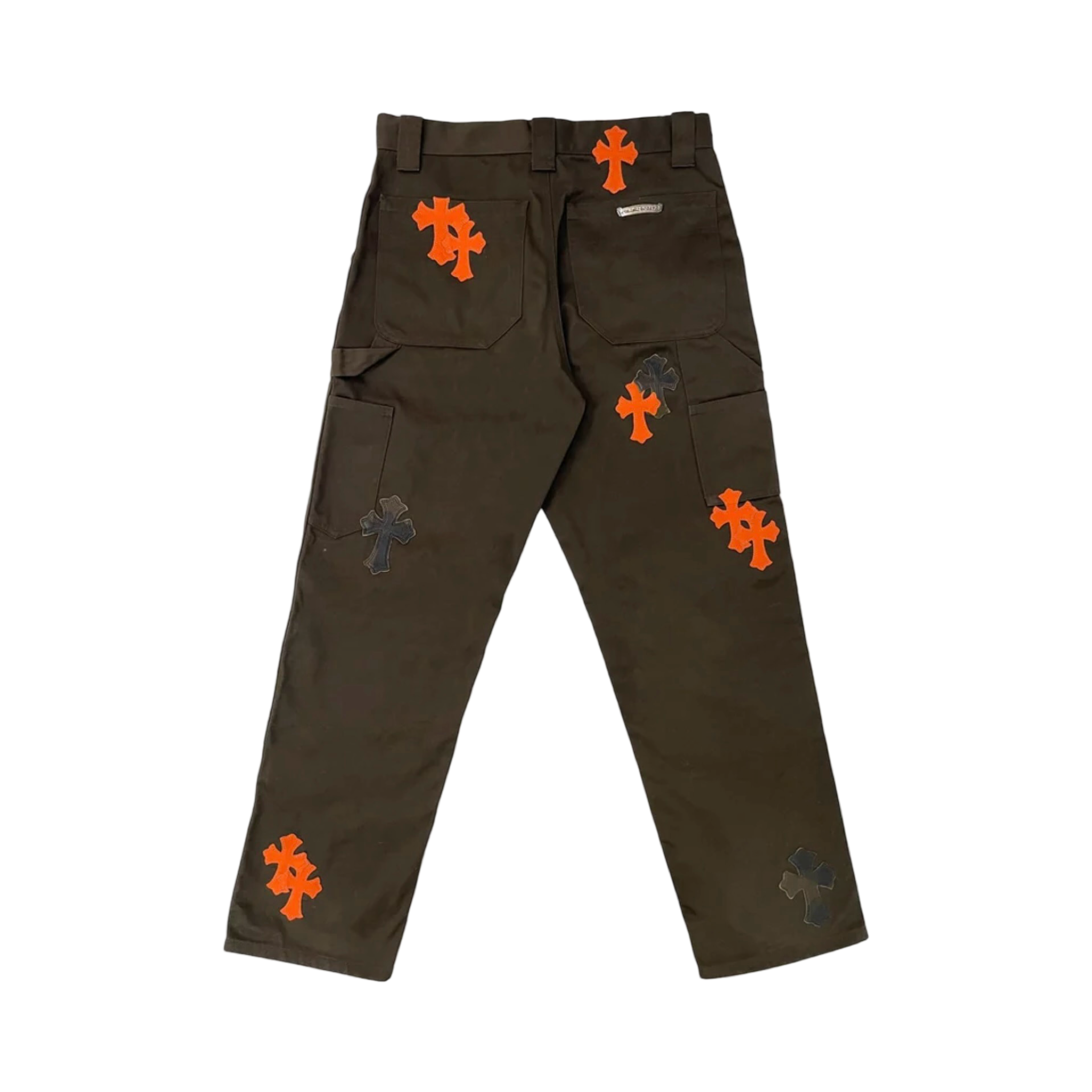 Chrome Hearts Orange Patch Brown Carpenter Pants