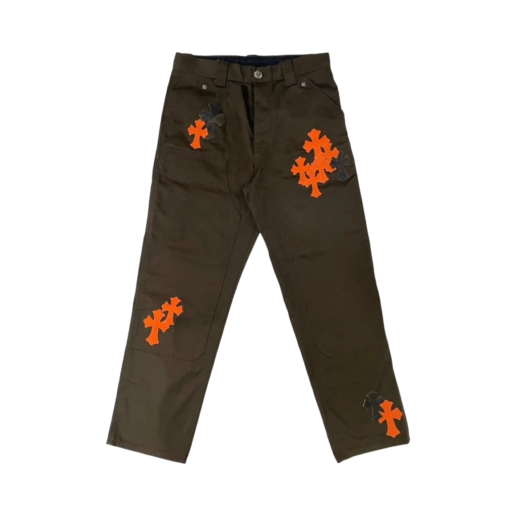 Chrome Hearts Orange Patch Brown Carpenter Pants