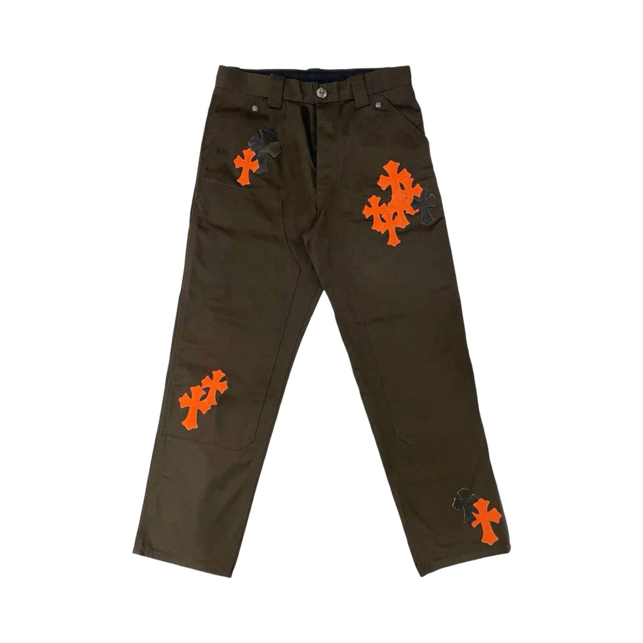 Chrome Hearts Orange Patch Brown Carpenter Pants