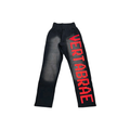 Vertabrae Logo Black Red Sweats