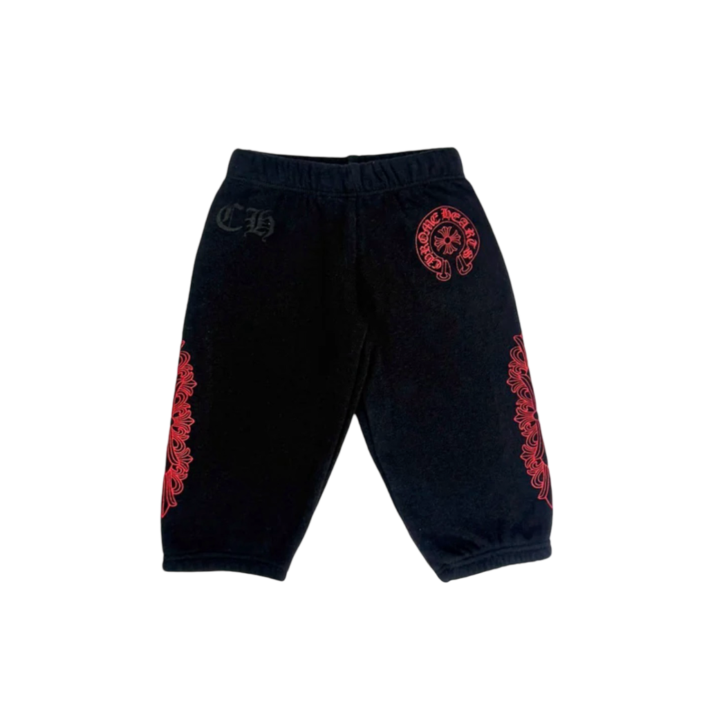 Chrome Hearts Toddler Red Horseshoe Logo Sweatpants