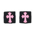 Chrome Hearts Leather Wristband Black/Pink