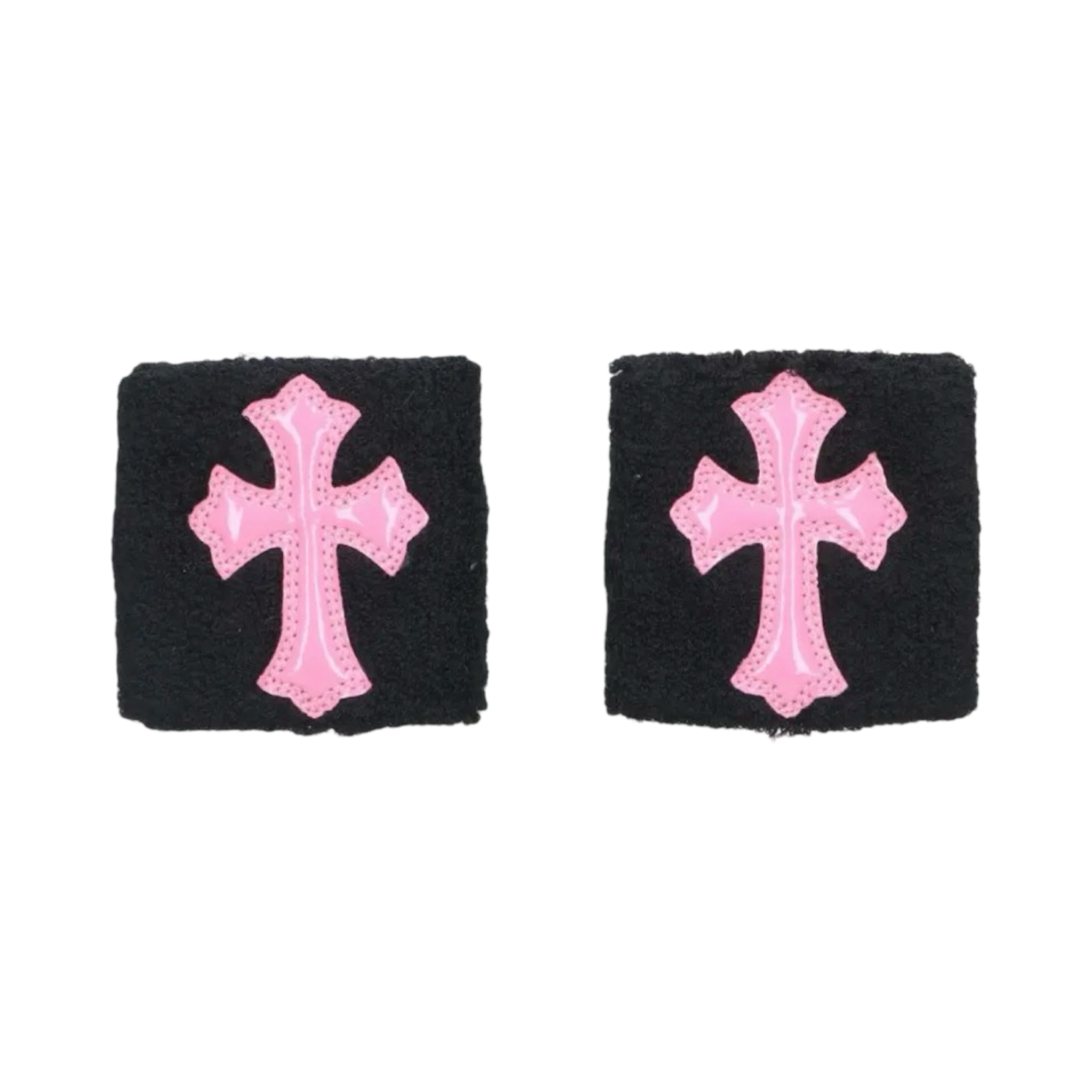 Chrome Hearts Leather Wristband Black/Pink