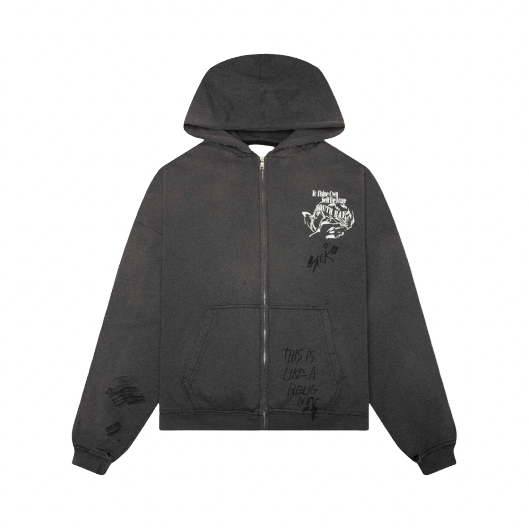 Paly Hollywood Carrying The Message Zip Up Hoodie