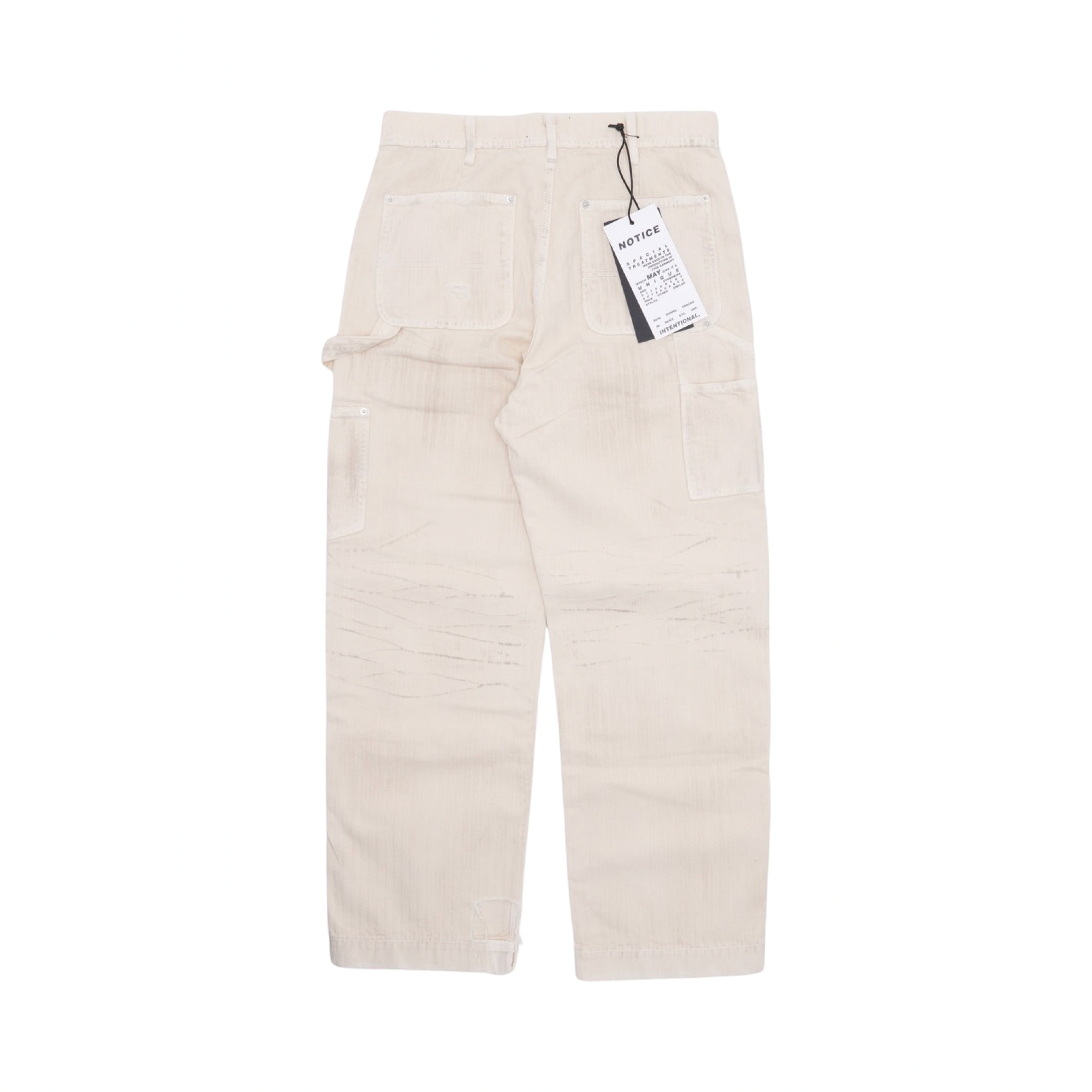 Enfants Riches Déprimés Herringbone Painter Pants Off White
