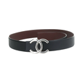 Chanel Reversible Interlocking CC Leather Belt