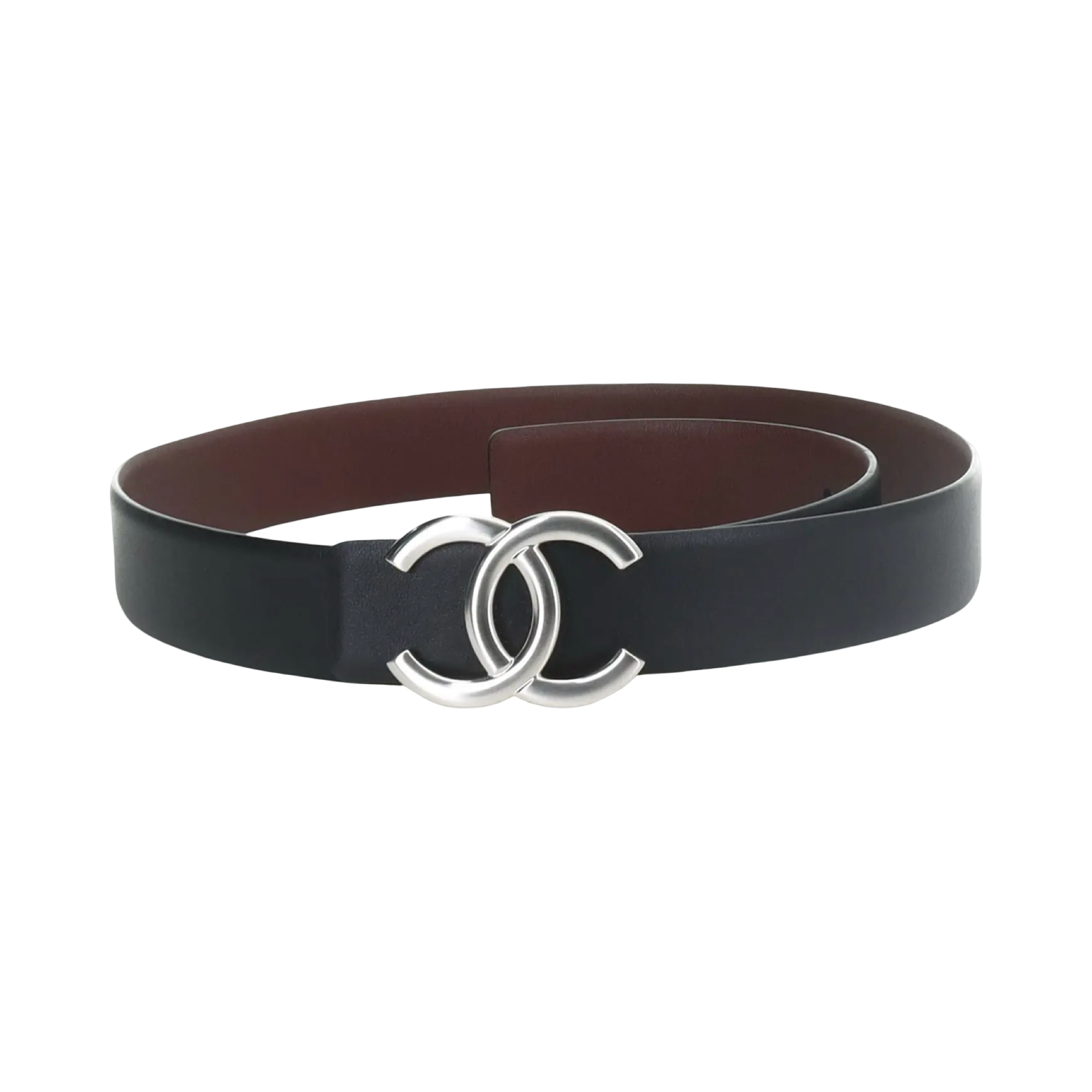 Chanel Reversible Interlocking CC Leather Belt