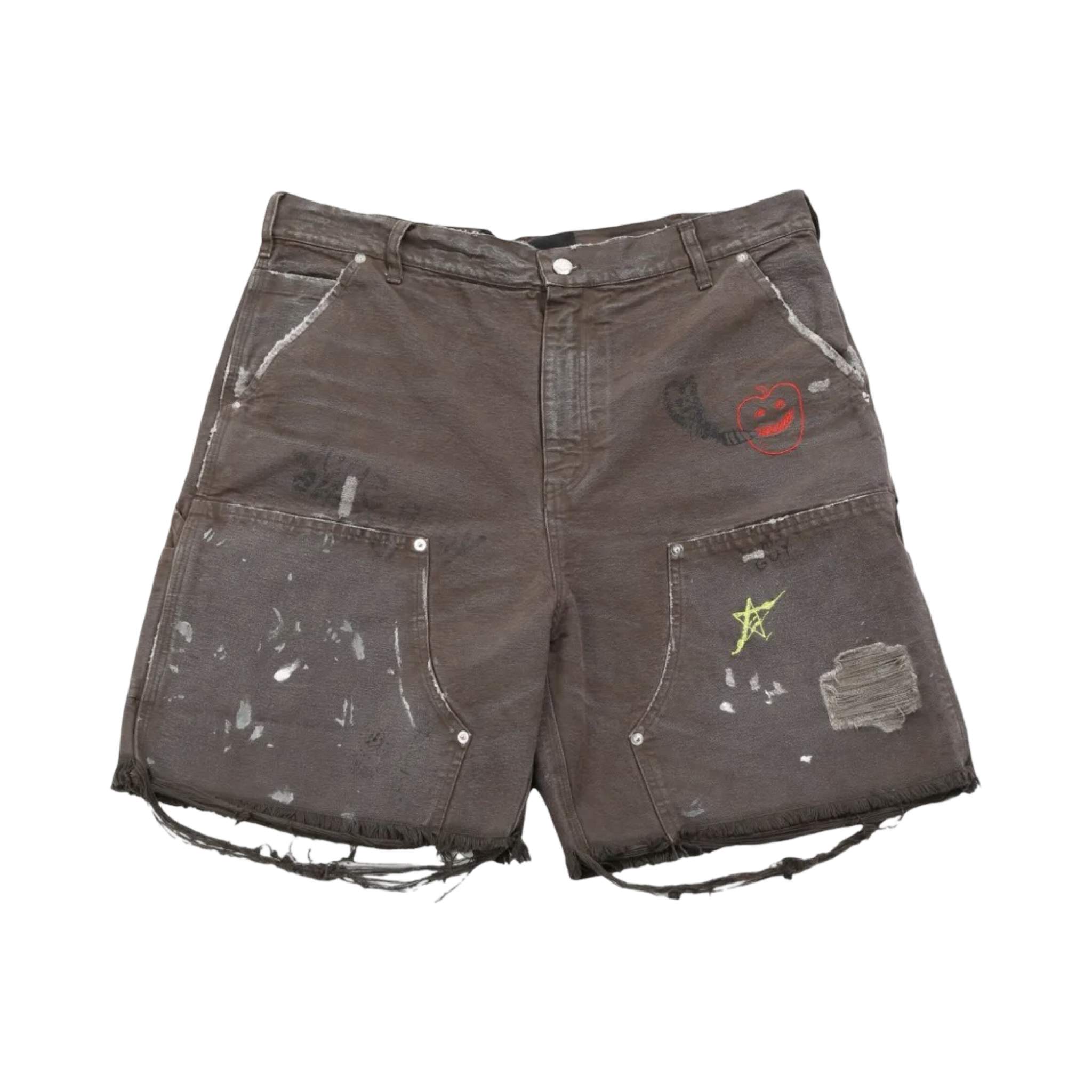 Paly This Guy Double Knee Carpenter Shorts Brown
