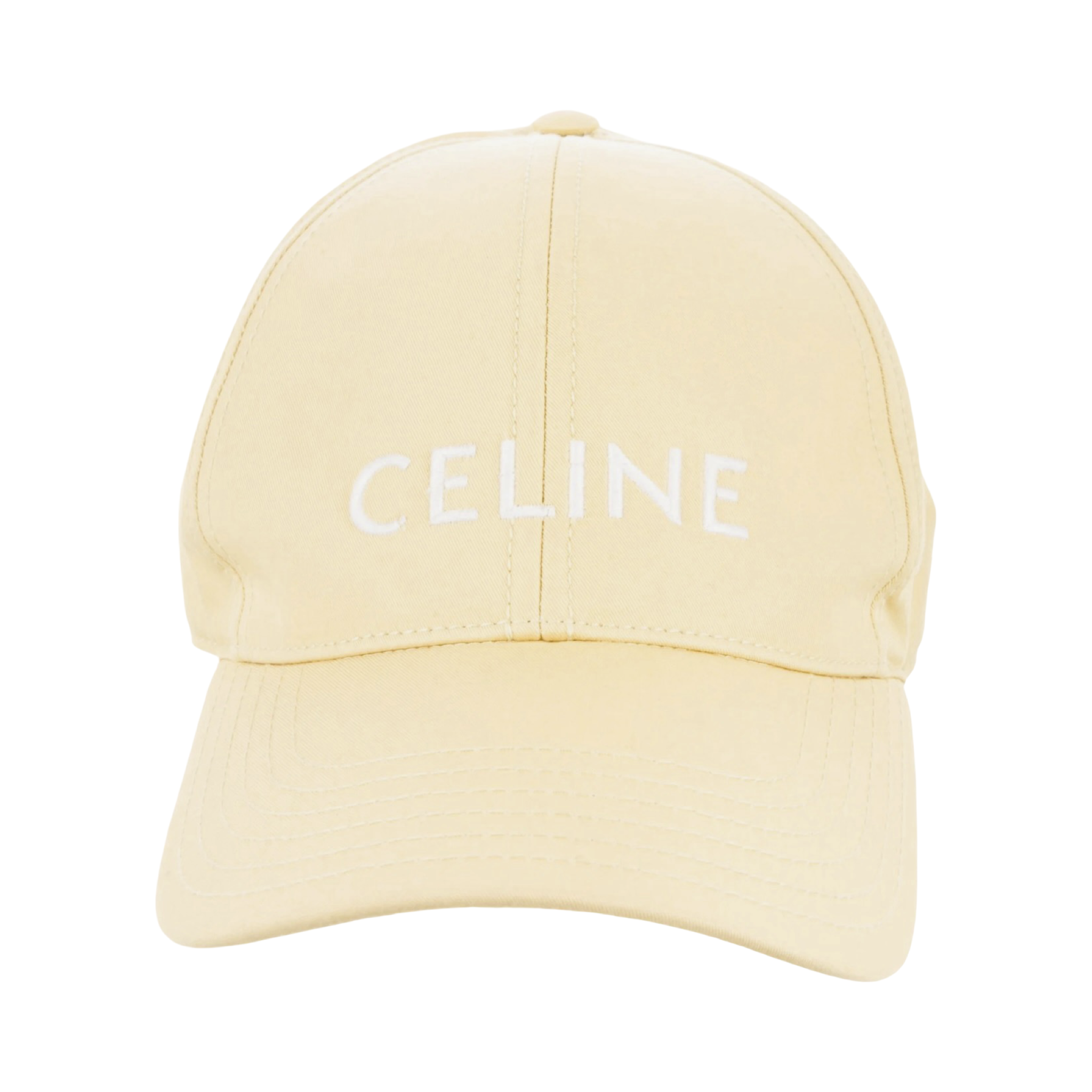 Celine Signature Logo Baseball Cap Yellow