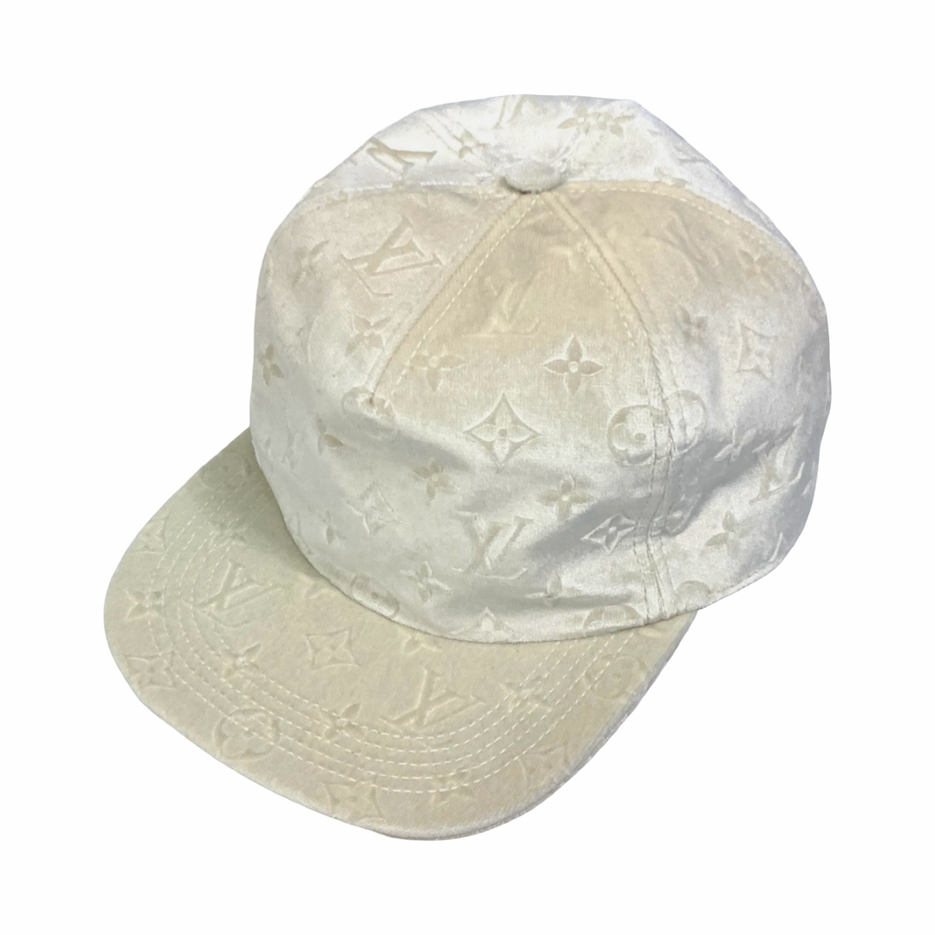 Louis Vuitton Monogram Velvet Hat Cream