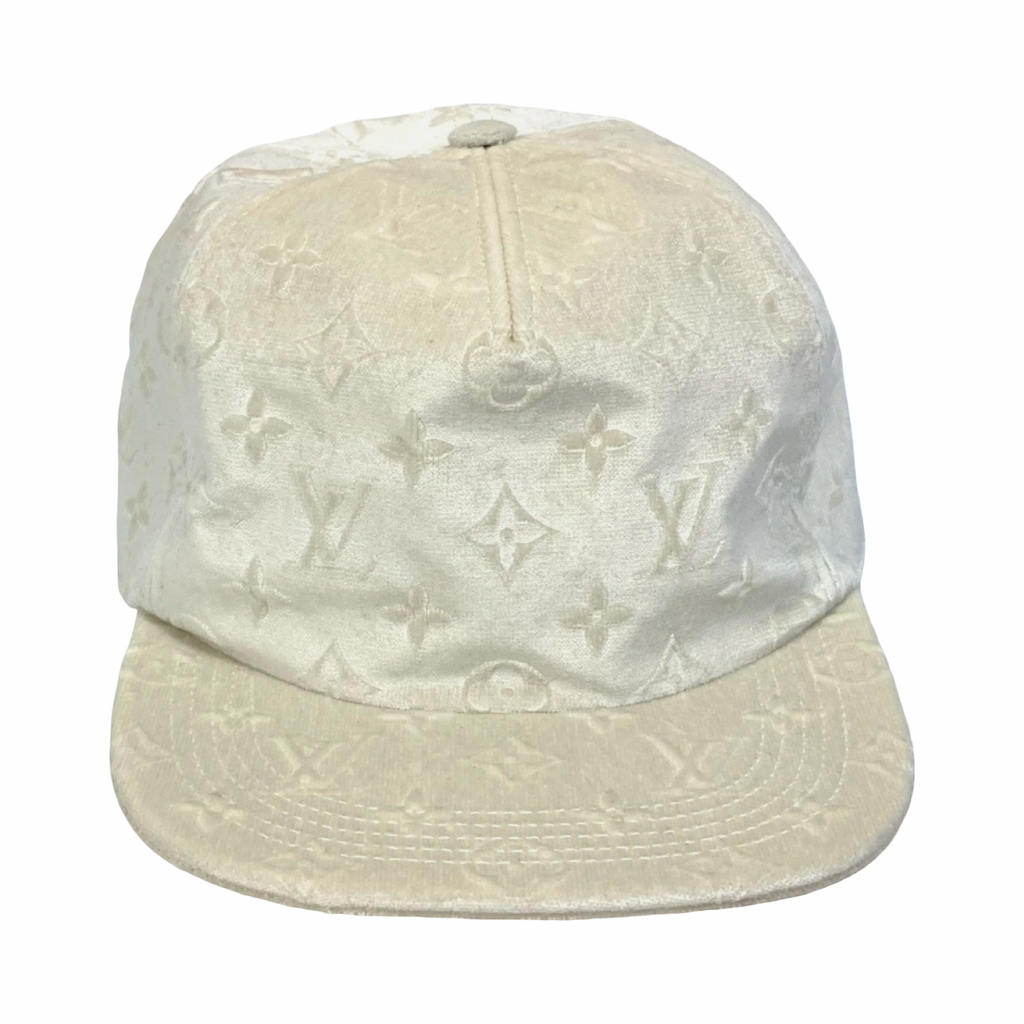 Louis Vuitton Monogram Velvet Hat Cream