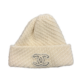 Chanel CC Beanie Knit Cream