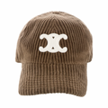 Celine Triomphe Corduroy Baseball Cap