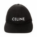 Celine Signature Logo Baseball Cap Black