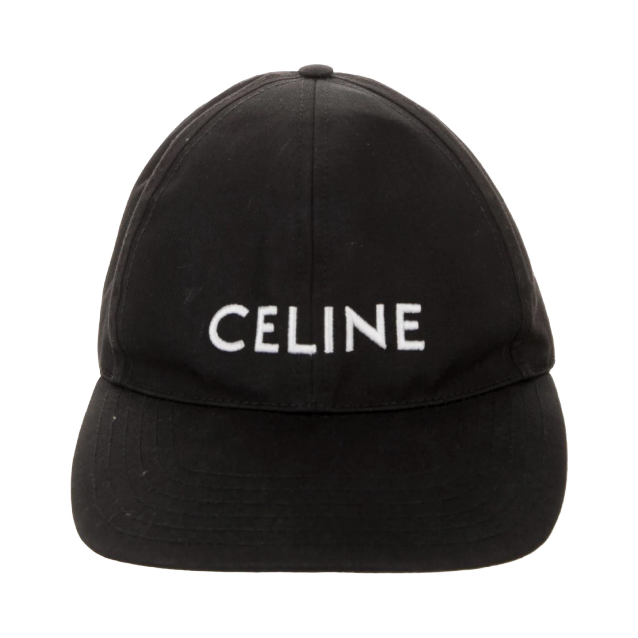 Celine Signature Logo Baseball Cap Black