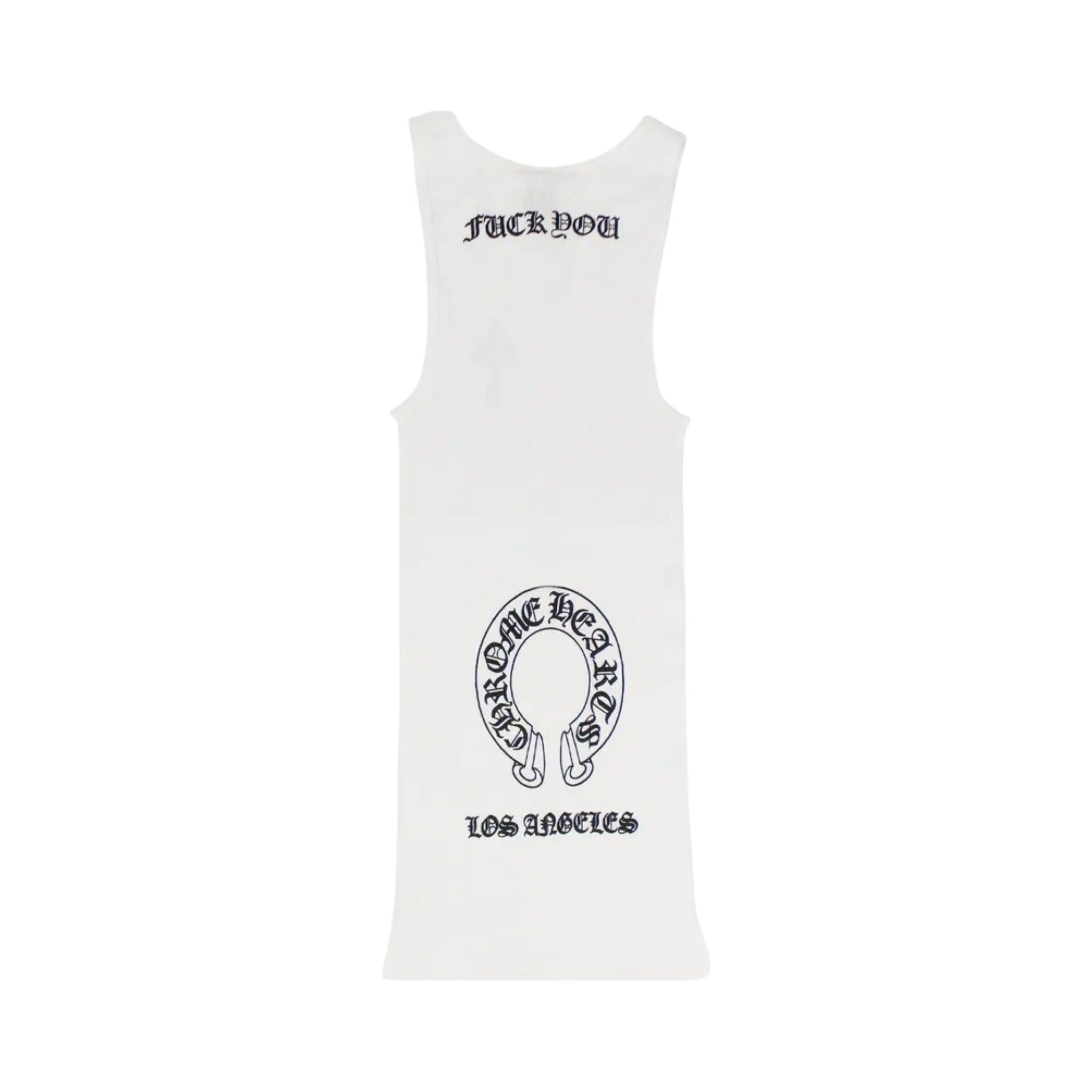Chrome Hearts Dagger Horseshoe Fuck You Tank Top White