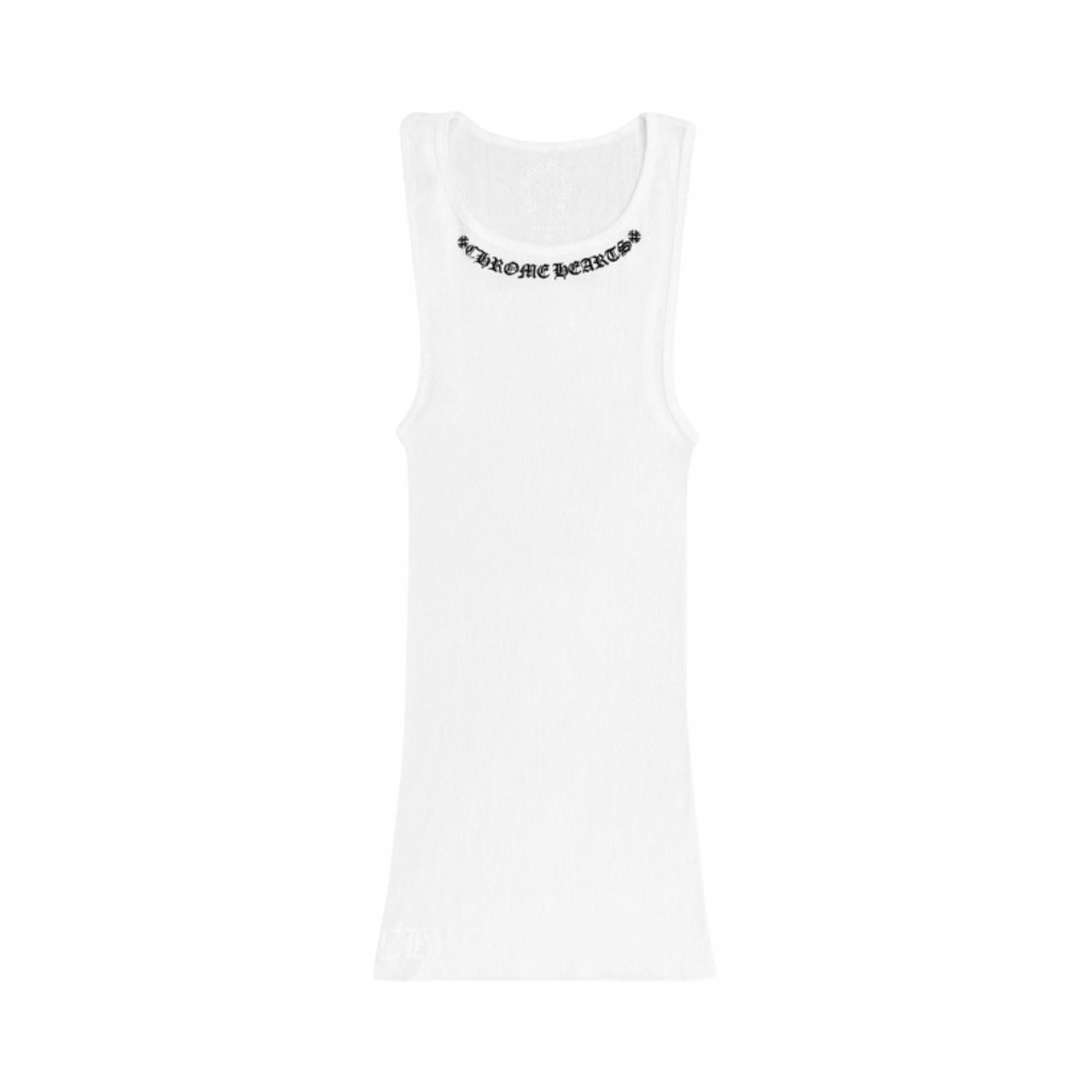 Chrome Hearts Neck Logo Tank White/Black