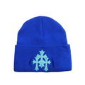 Chrome Hearts Embroidered Triple Cross Beanie Blue
