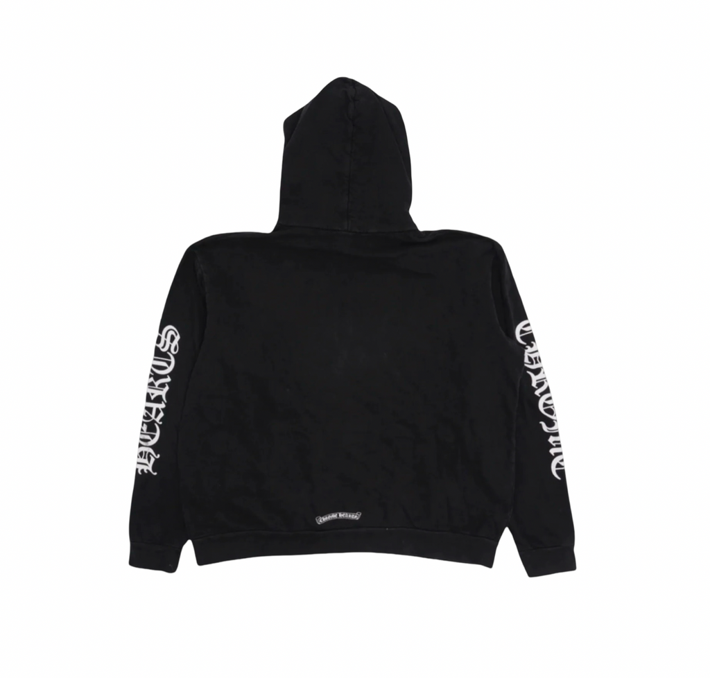 Chrome Hearts Thermal Lined Vertical Logo Black Zip Up