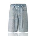 Attere Rhinestone Rodeo Jorts Blue