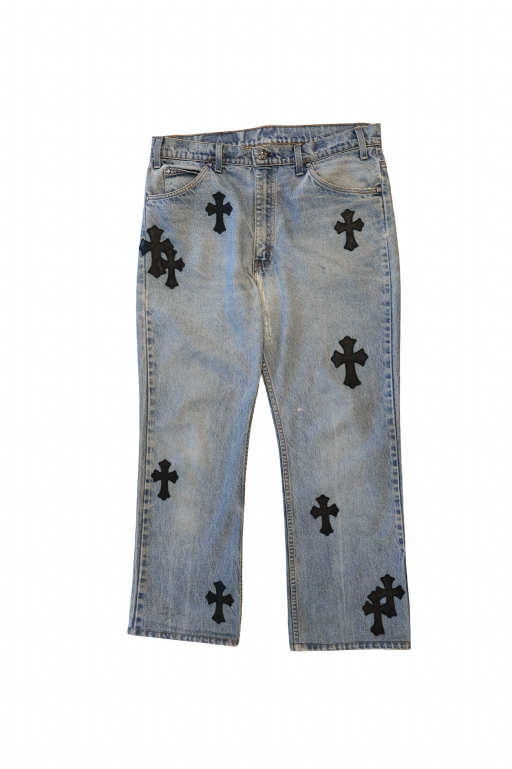 Chrome Hearts Levi 517 Light Wash Jeans