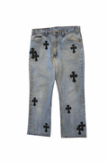 Chrome Hearts Levi 517 Light Wash Jeans