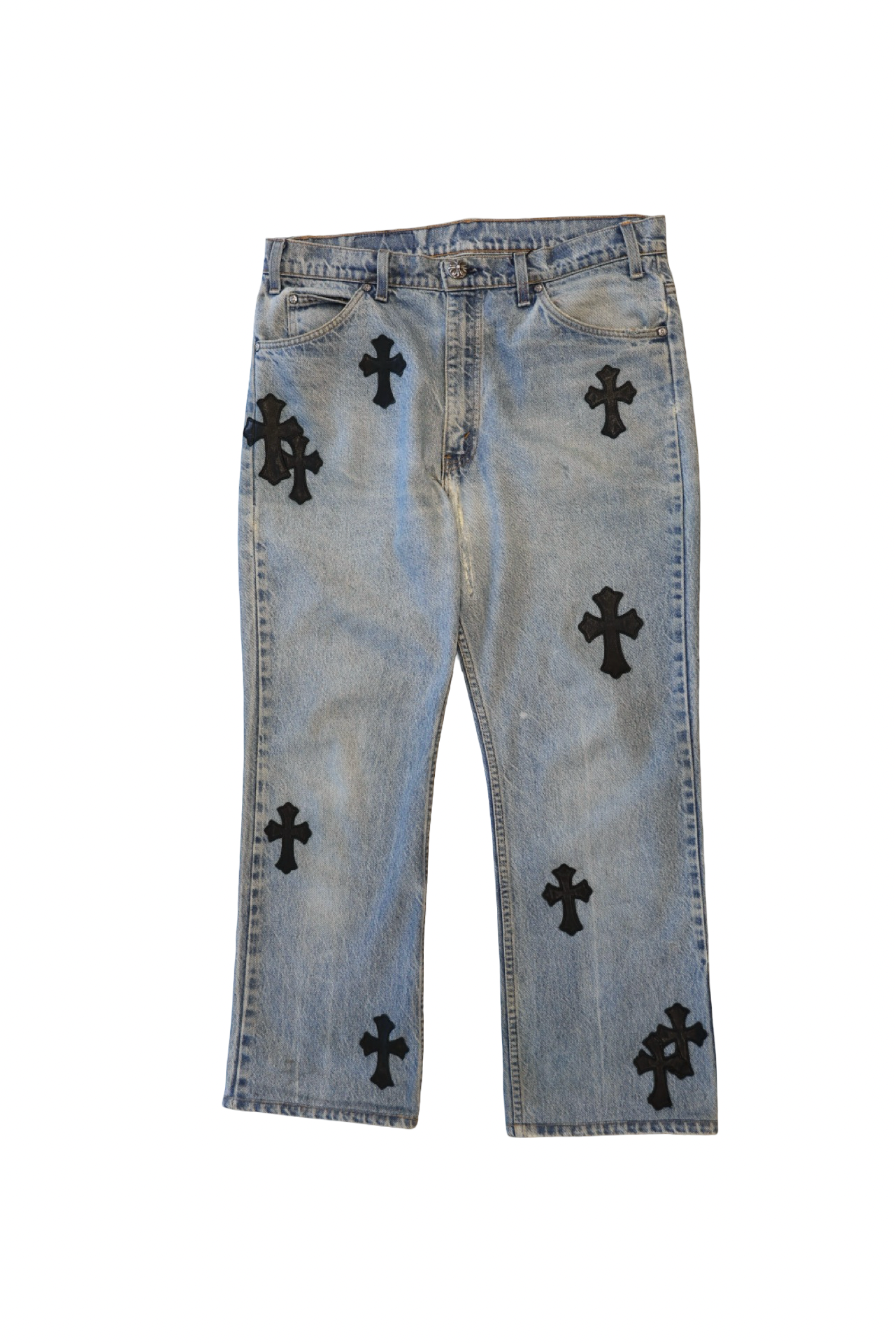Chrome Hearts Levi 517 Light Wash Jeans