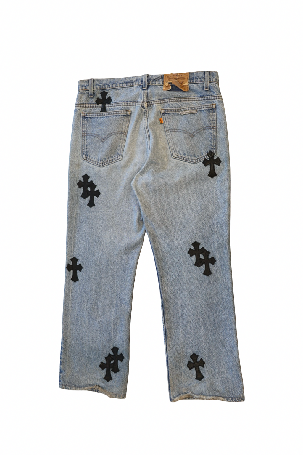 Chrome Hearts Levi 517 Light Wash Jeans