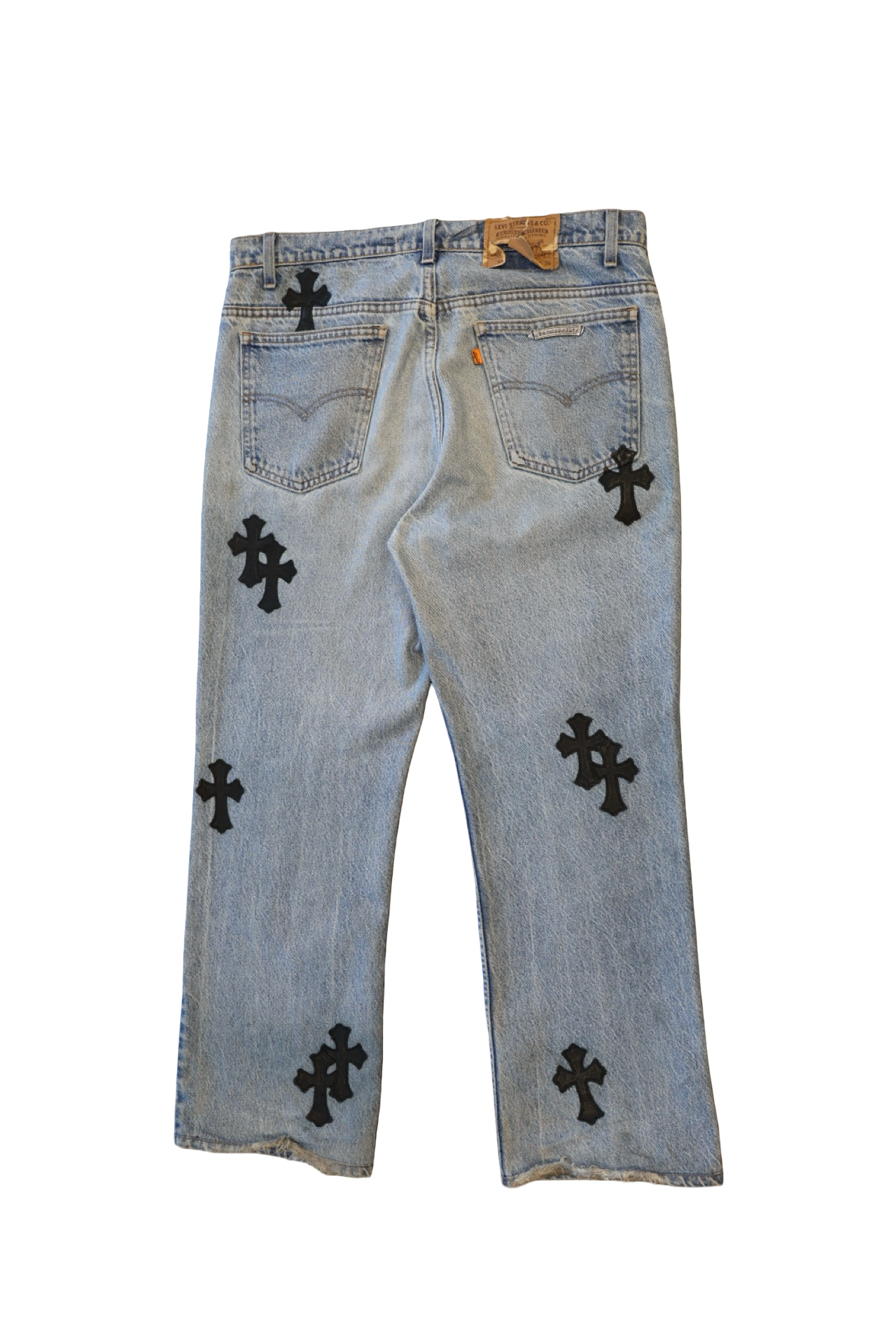 Chrome Hearts Levi 517 Light Wash Jeans