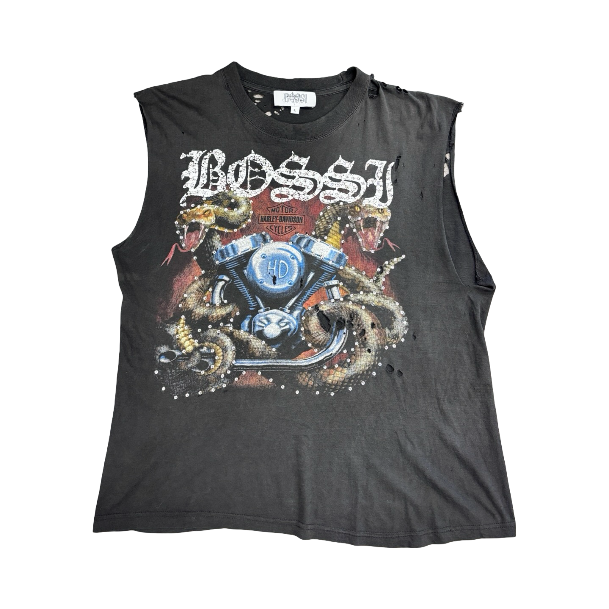 BOSSI Vintage Harley Davidson Cutoff Black