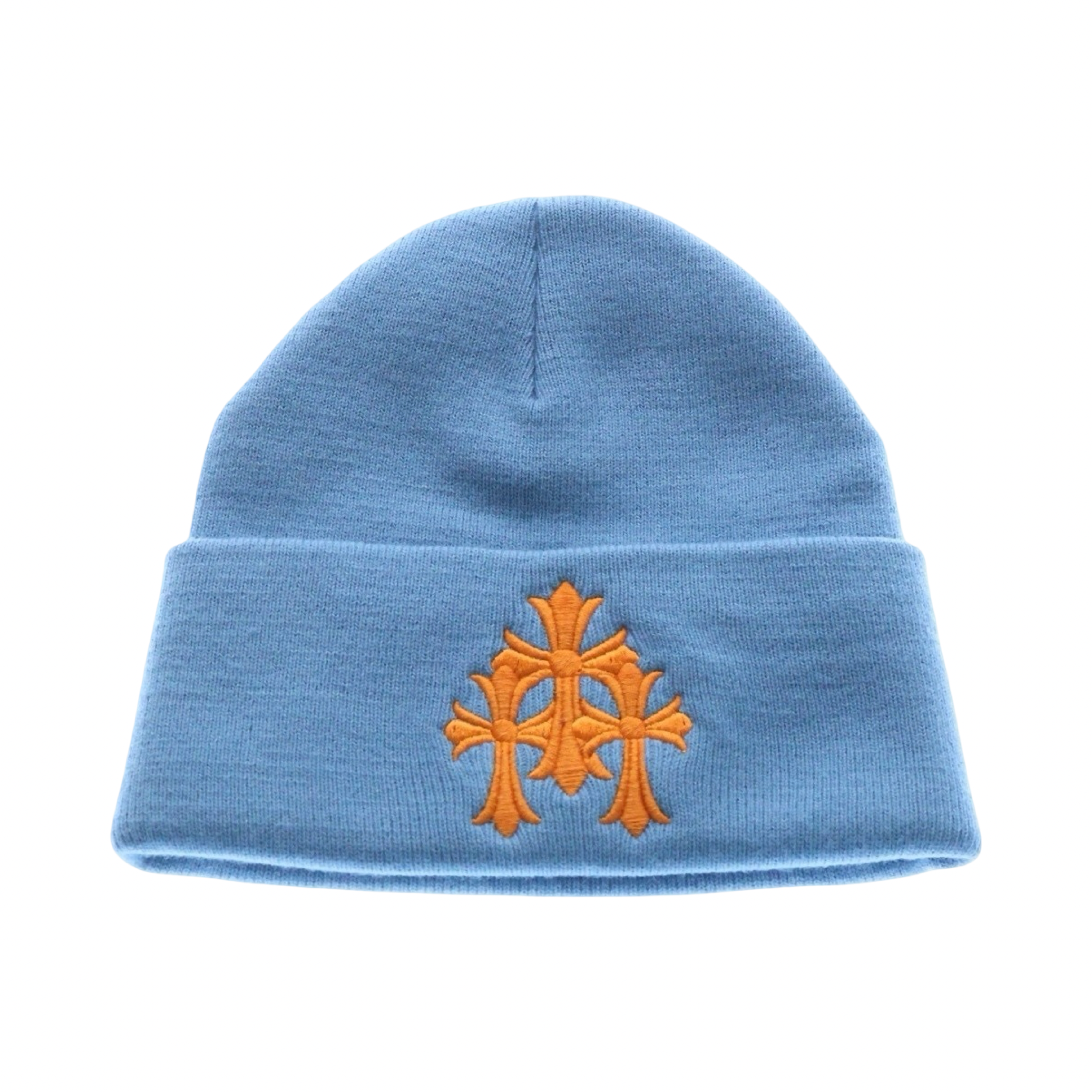 Chrome Hearts Blue Orange Triple Cross Beanie