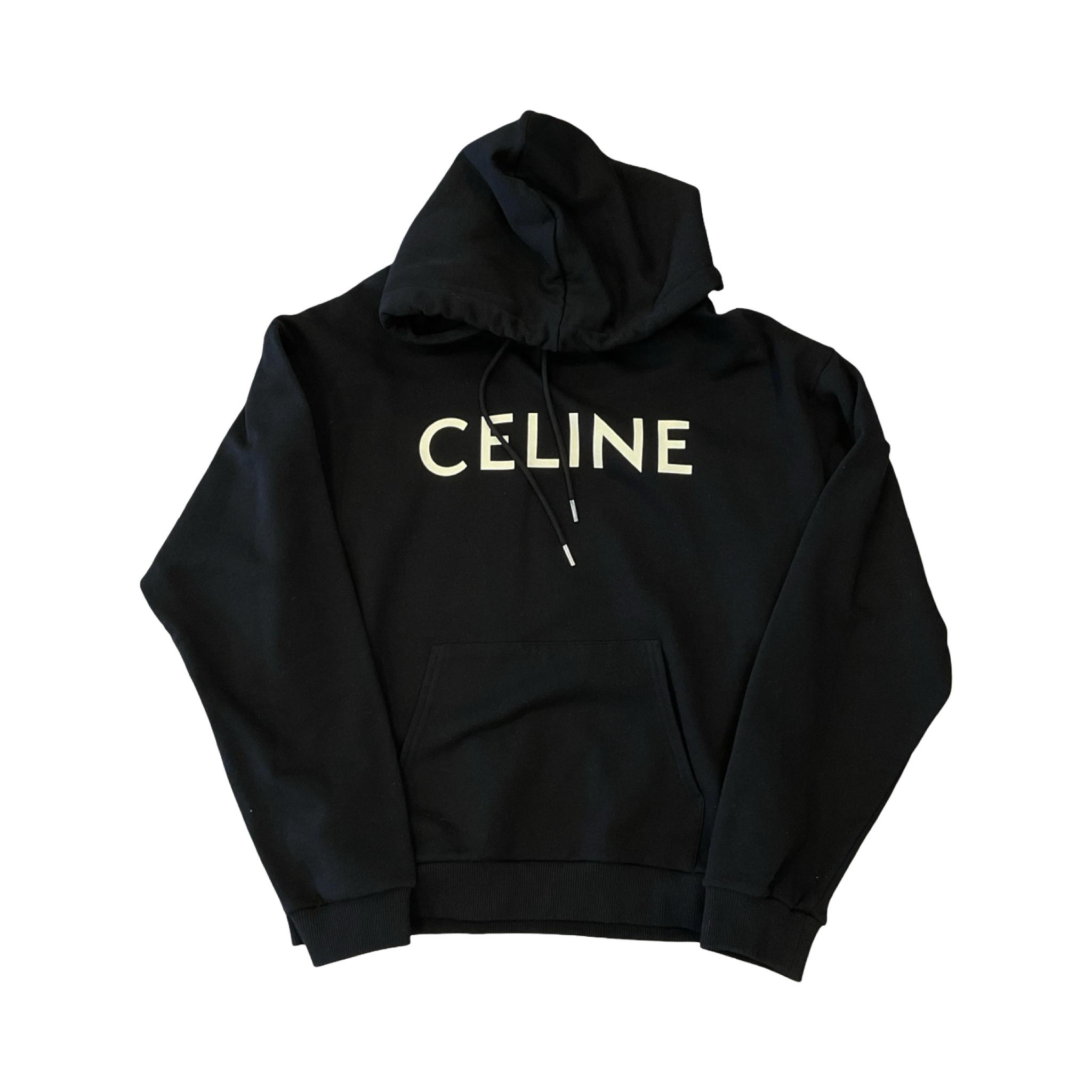 Celine Classic Logo Hoodie Black Cream