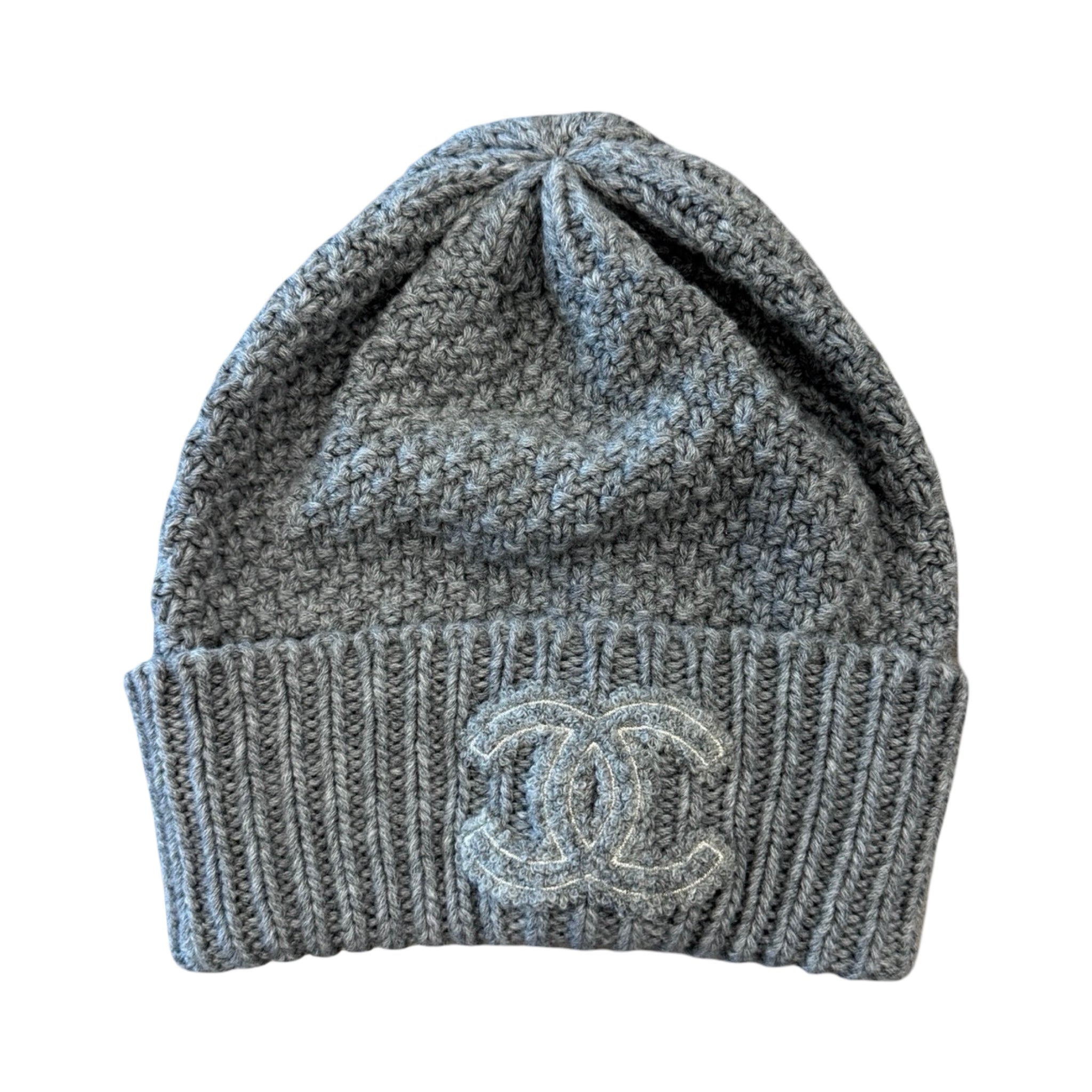 Chanel Cashmere CC Beanie Grey