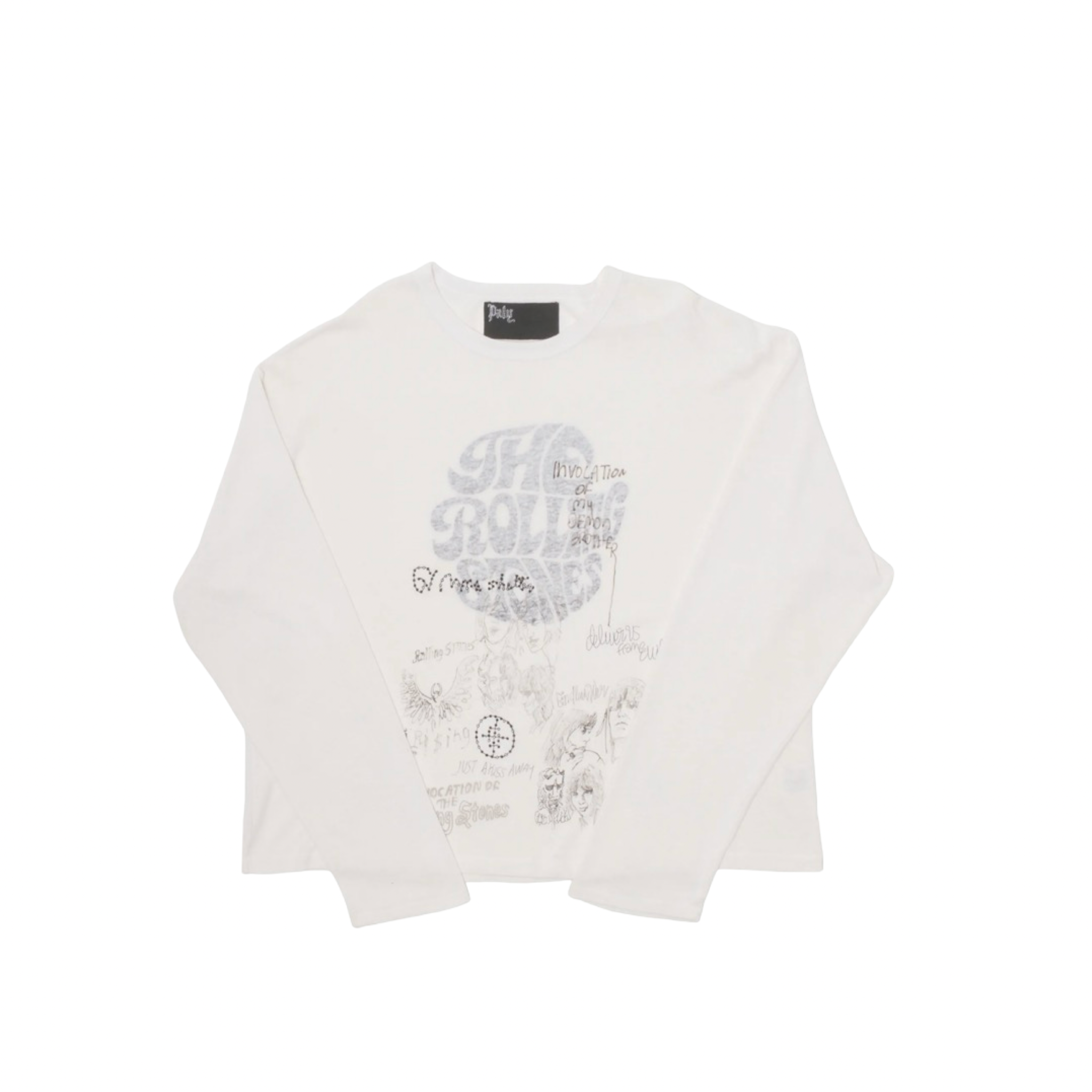 Paly Hollywood Rolling Stone Embroidered Long Sleeve