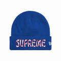 Supreme New Era Action  Beanie Blue/White